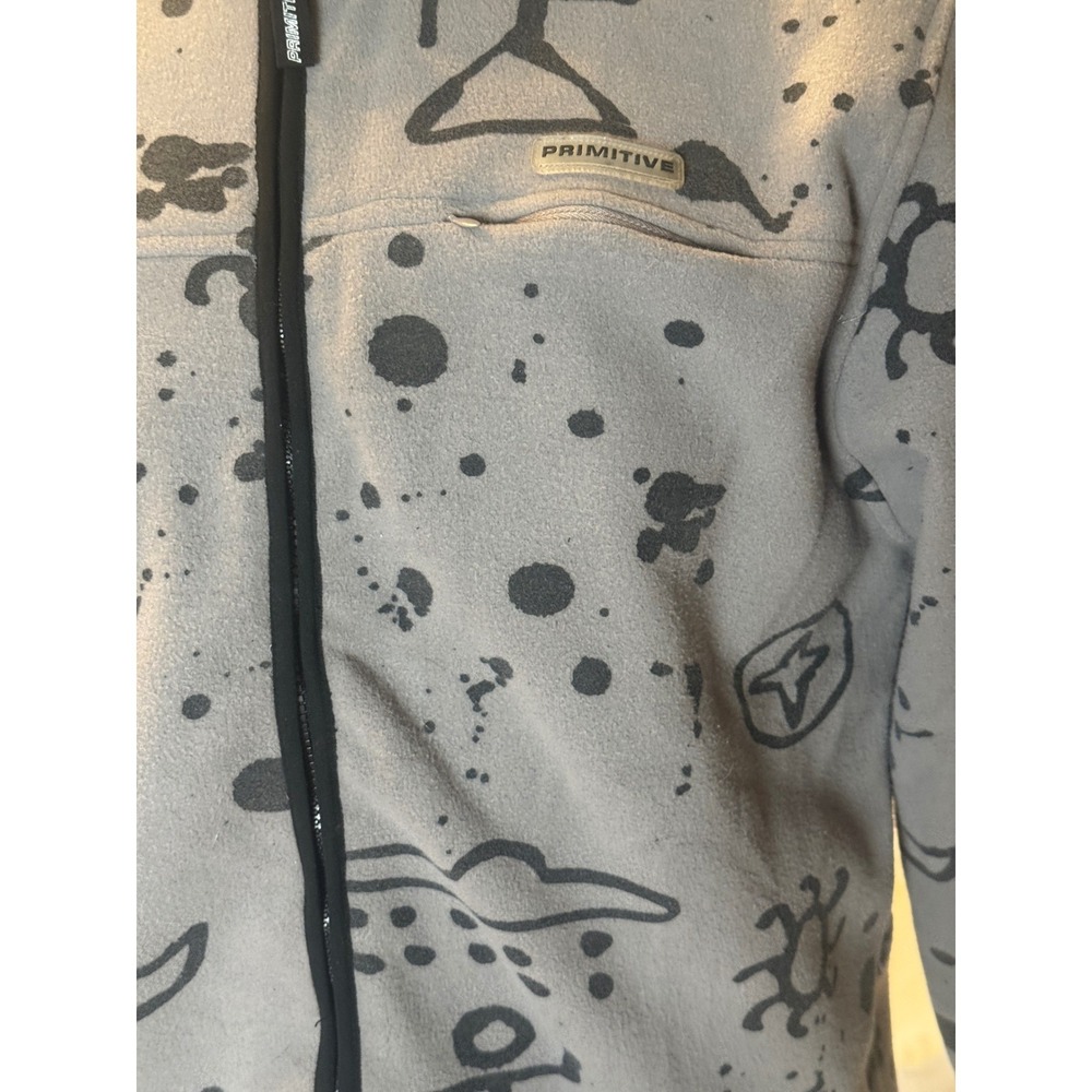 Primitive Skate  Doodle All-Over Print Full-Zip Fleece Jacket skatercore